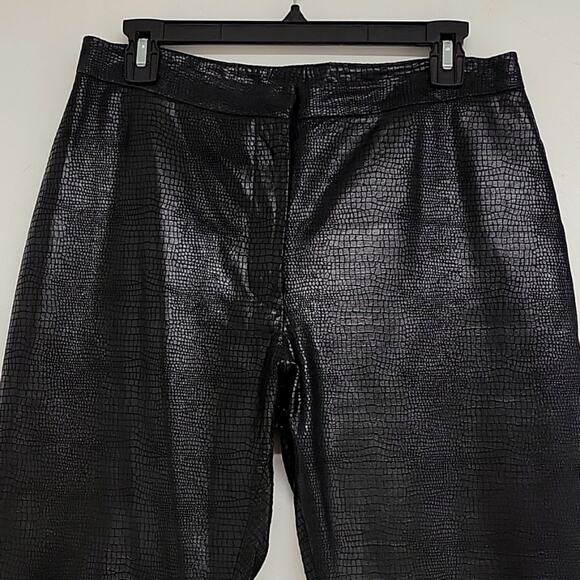 I. N. C. International Concepts Women 100% Leather Snake Skin Design Pant Size 8 - Picture 3 of 10